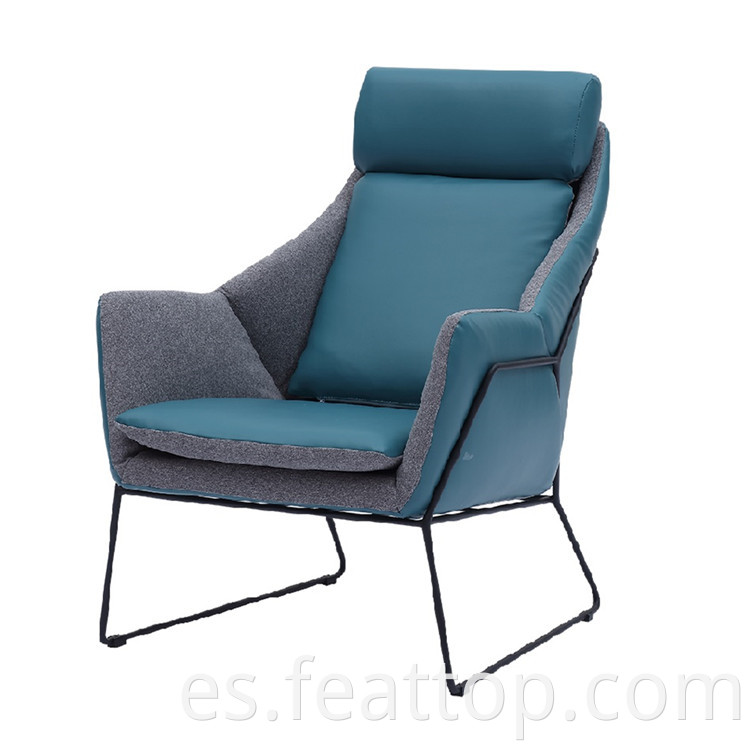 Luz nórdica diseño de lujo de coral silla de cuero para el hogar de cuero para el hogar